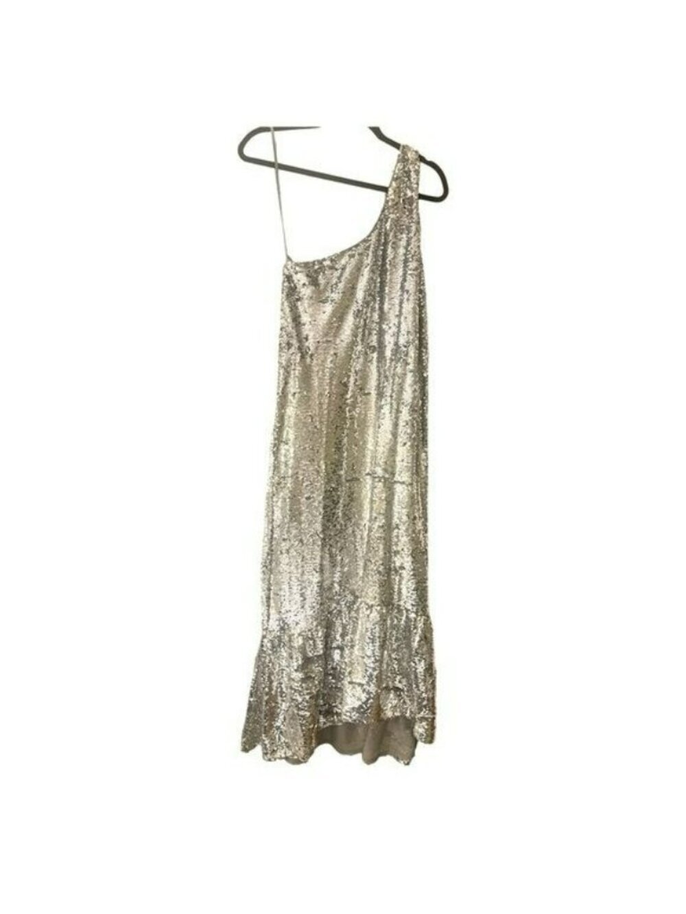 Anthropologie Maeve Small Sequins One Shoulder Maxi Evening Formal Dress NWT - Picture 7 of 11